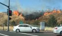 Fire on Highway 108 on ramp and Mono Way intersection