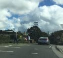 Hay spill on Tuolumne Road at Mono Way intersection