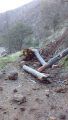 Landslide blocking Lumsden Road in the Stanislaus National Forest