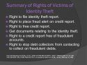 Summary of Rights of Victims of Identity Theft