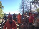 Search crews at mine shaft