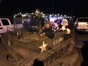 Santa arrived to the annual Twain Harte Christmas Parade in WWII 1941 Studebaker M29c Weasel Amphibious Assault Vehicle