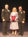 CAL Fire Tuolumne-Calaveras Unit Chief Josh White, Tuolumne County Deputy Administrator/OES Coordinator Tracie Riggs and CAL Fire Director Ken Pimlott at the 2017 CAL Fire Director's Awards