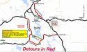 Bonds Flat Rd,Detours Map Updated Feb 22, 2017