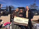 Black Oak Casino's Kevin Day and Ron Patel present $5,000 donation to Curtis Creek School Superintendent Sharon Johnson.
