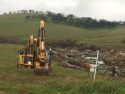 Equipment ready to remove portions of Bonds Flat Road
