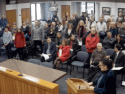 Supporters Stand For Laurie Sylwester