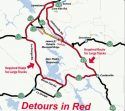 Hwy 120/James E Roberts Bridge Detours