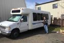 Russell Carpenter of Sonora Vets Helping Vets, shows off the shuttle van that is part of a fundraising campaign.