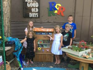 Group of five children have built and stocked a registered Free Little Library in 2020 at the Joyful Garden Center on Main Street in Jamestown.