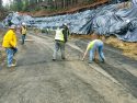 Road crews work on Big Oak Flat Road