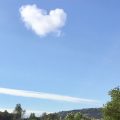 Heart-shaped cloud on a blue sky day in the Mother Lode