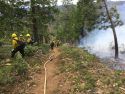 Stanislaus National Forest fire crews work on prescribed burn