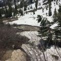 Highway 108 Sonora Pass snow and fast river