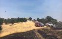 Quail Fire burning in Valley Springs