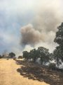 Quail Fire burning in Valley Springs