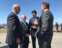 Governor Jerry Brown talks cap-and-trade with SF Mayor Ed Lee, Senator Kevin de Leon and former Governor Arnold Schwarzenegger