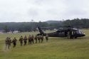 Black Hawk Helicopter Transports Marines During Training Exercise
