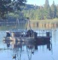 TUD floating barge for collecting samples on Phoenix Lake
