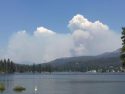 Railroad Fire Visible From Bass Lake