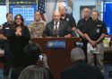 Governor Brown and others speak at the state's OES operation center