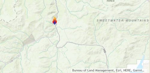 Chris Fire near Sonora Pass Highway 108