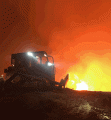 CAL Fire TCU Bulldozer Working At Thomas Fire