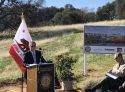 Gary Dambacher speaks at the groundbreaking for the new jail