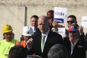 Governor Jerry Brown At CA High Speed Rail Groundbreaking In Fresno
