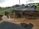 Washed out road on Ranchito Drive