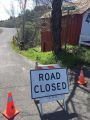 Road Closed at top of Old Priest Grade