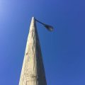 Wooden light pole to be replaced