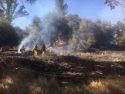 Firefighters work Finnegan Fire in Angels Camp caused by illegal firework July 3 2018
