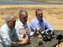 Tom McClintock, Ryan Zinke and Jeff Denham speak at Don Pedro Reservoir