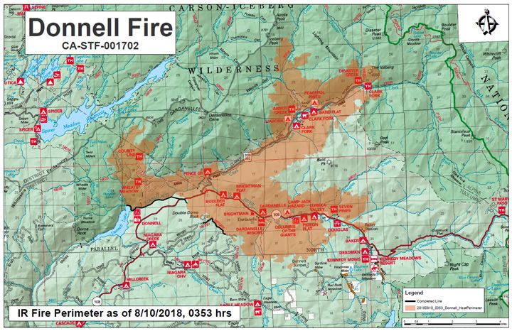 DONNELL FIRE UPDATE MAP, CLOSING IN ON ATV CAMP Donnellfiremap-1