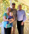 Emily, Joel and Kate Metzger with Gov. Jerry Brown in Vallecito