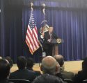 President Donald Trump speaking to county supervisors of California, Hawaii and Alaska