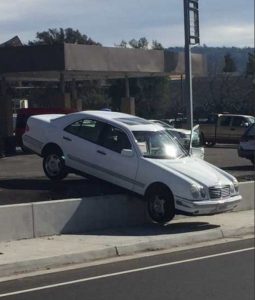 Car wash crash on Mono Way in Sonora