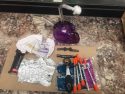 Drug paraphernalia and pepper spray seized