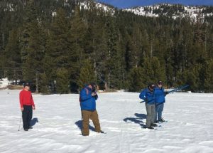 Snowpack reading at Phillips Station