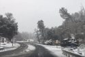 City of Sonora Sign in Snow