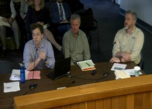Sierra Nevada Conservancy's Elliot Vander Kolk, consultant Bill Carlson and Roy Anderson of the Beck Group