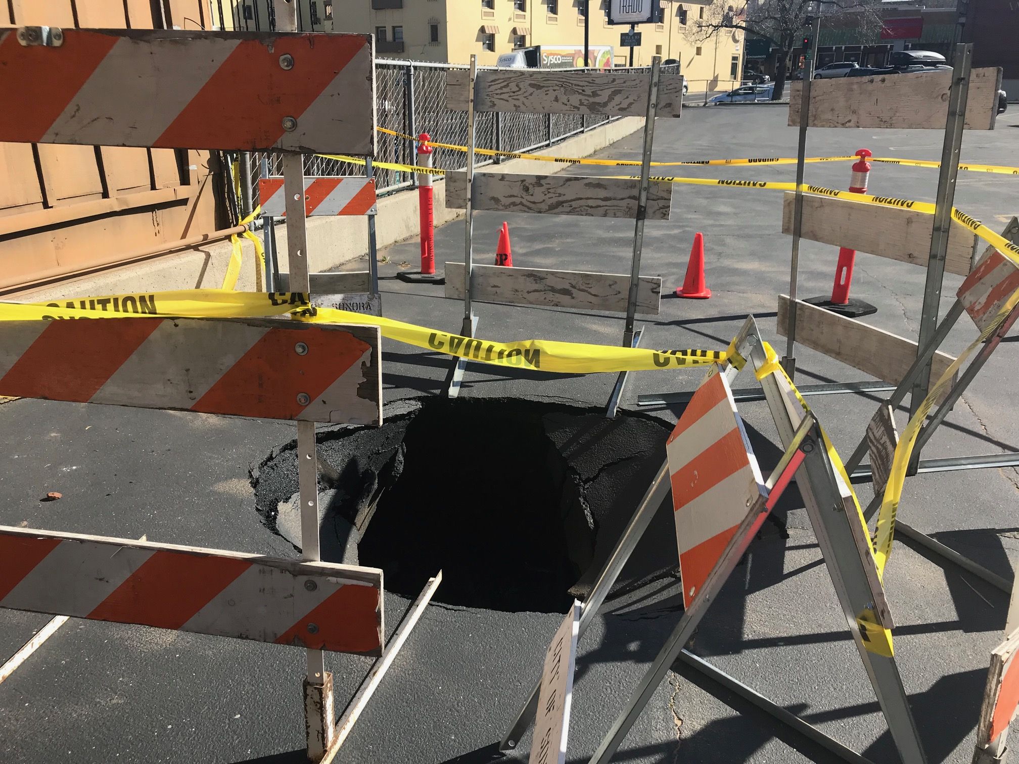 Large Sinkhole Emerges Following Sonora Flood Event