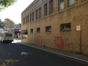 Graffiti on building near Courthouse Park