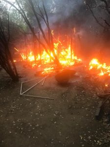 Fire at empty Sonora homeless encampment