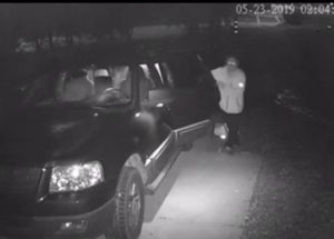 Surveillance video of car break-ins in Jamestown