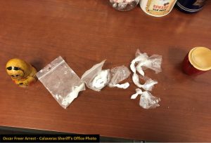 Meth hidden in nesting doll recovered outside Calaveras Courthouse Evidence photo in Oscar Freer arrest June 2020 CCSO Photo