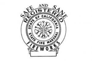 Safe and Sane Fireworks label