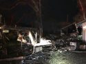 Fire Damages Structures In Jamestown
