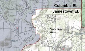 Peppermint Creek Rawhide Road School District Border